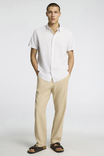 Regular New Linen Hemd SS Pure Cashmere Thin Stripe