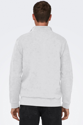 Ceres Half Zip Sweat Super Light Grey Melange
