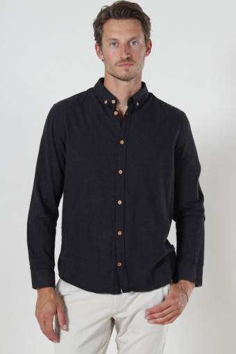 Johan Diego Cotton Hemd Black