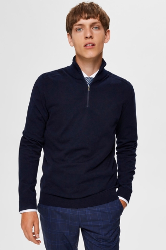 Berg Half Zip Knit Navy Blazer Melange