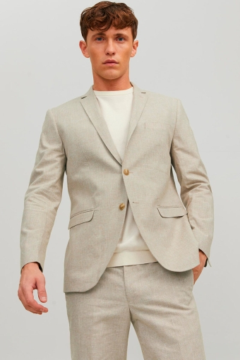 Riviera Linen Blazer Petrified Oak