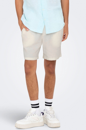 Bertil Waffle Shorts Cloud Dancer