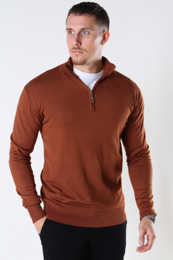 FRANKIE HALF ZIP KNIT Golden Brown
