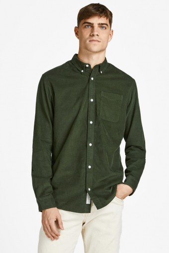 ATLAS CORD Hemd L/S BUTTON DOWN Forest Night SLIM FIT