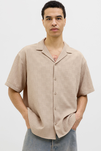 Matteo Resort Hemd SS Oxford Tan