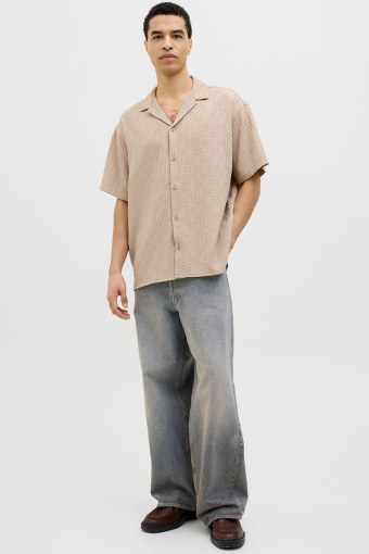 Matteo Resort Hemd SS Oxford Tan