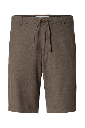 Regular Brody Linen Shorts Chocolate Torte