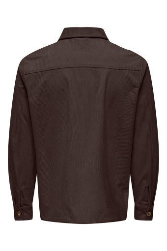 Tile Corduroy Hemd Coffee Bean