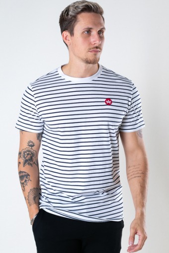 Timmi Organic/Recycled striped tee White / Navy