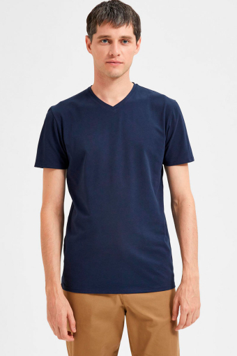 Hael SS N-neck Tee Navy Blazer