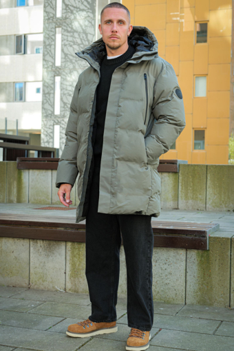 Alpha Long Puffer Dusty Olive