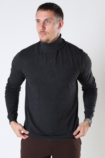 MALCOLM ROLL NECK KNIT Charcoal