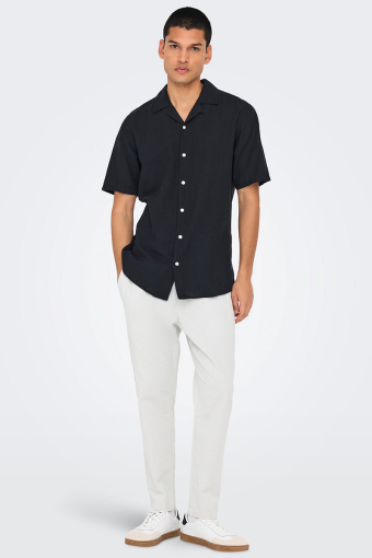 Caiden SS Resort Linen Black