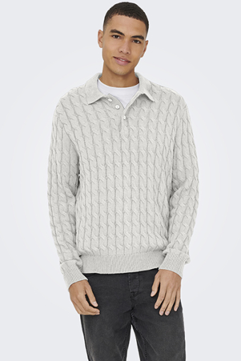 Kicker Cabel Polo Knit Antique White
