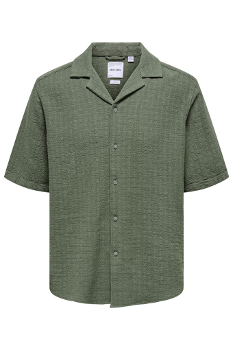 Latham Resort Linen Structure Hemd Dusty Olive
