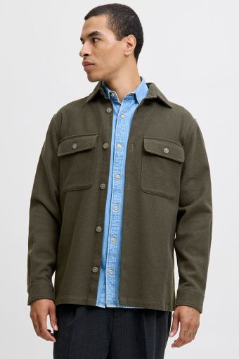 Rayle Melange Solid LS Overshirt Peat