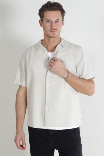 Allan Cuba Linen Hemd Oatmeal