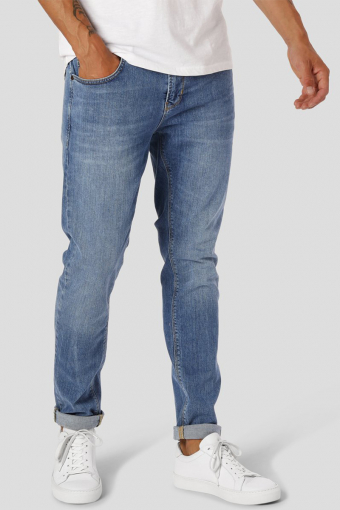 David Slim Stretch Jeans Mid Blue Denim