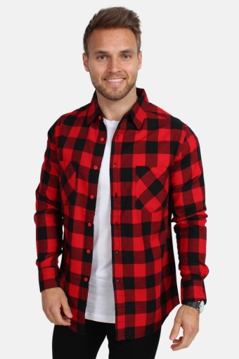 Checked Flanell Hemd Red/Black