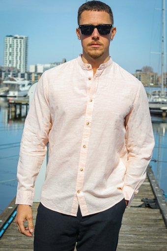 Summer Band Hemd LS Peach Parfait