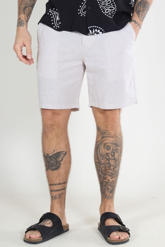 Kane Summer Linen Jogger Shorts Crockery Melange