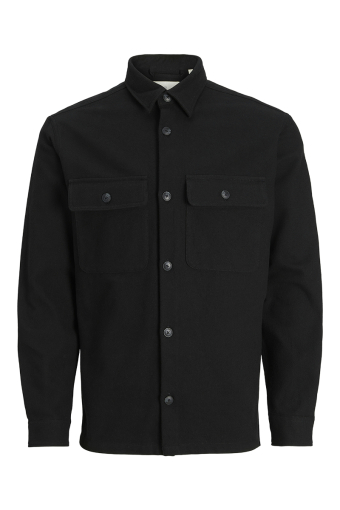 Rayle Melange Solid LS Overshirt Black Beauty