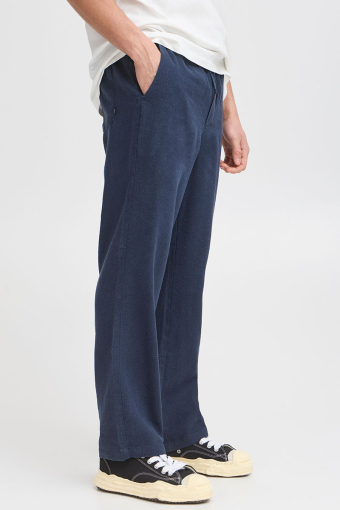 Allan Elasticated Linen Trousers Insignia Blue