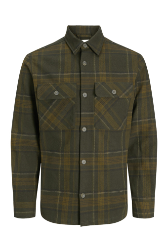 Rayle Melange Check LS Overshirt Peat