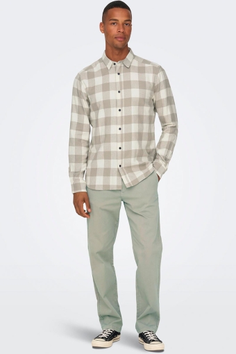 Gudmund LS Checked Hemd Antique White