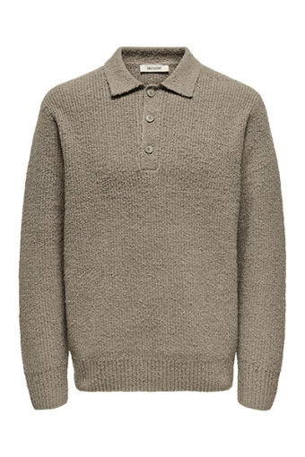 Dale Relaxed Fit Polo Knit Walnut