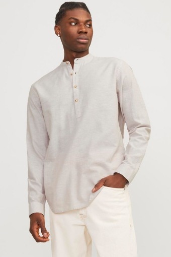 Summer Tunic Linen Blend Hemd LS Crockery