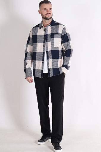 Oliver Waffle Check Hemd Insignia Blue