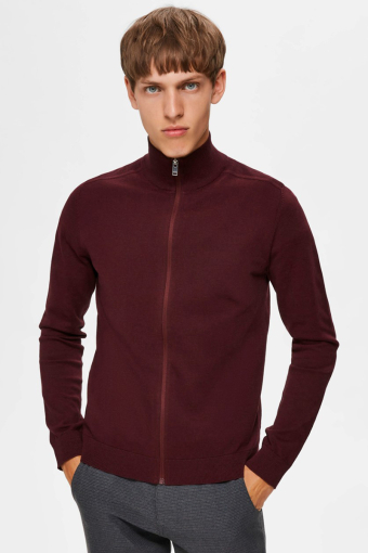 BERG FULL ZIP CARDIGAN Winetasting Melange