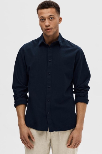 Slim Sun Linen Hemd LS Sky Captain