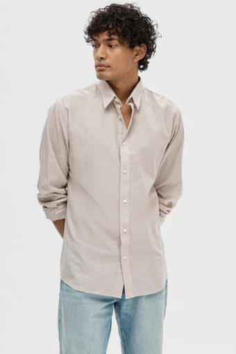 Slim Sun Linen Hemd LS Pure Cashmere