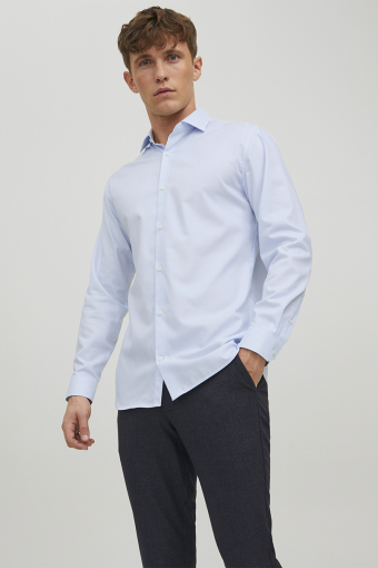 Parker Wrinkle Resistant Hemd LS Cashmere Blue