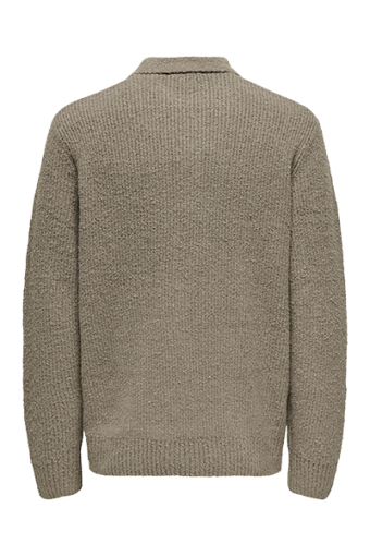 Dale Relaxed Fit Polo Knit Walnut