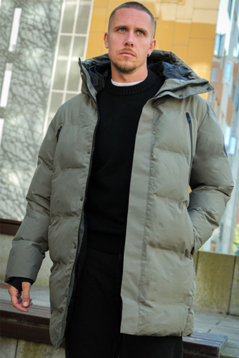 Alpha Long Puffer Dusty Olive