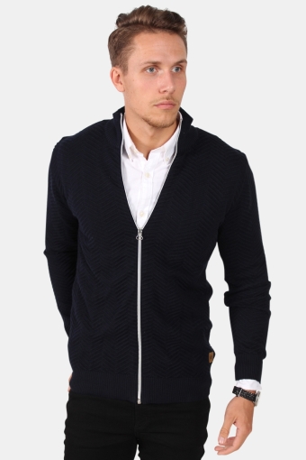 Carlo Zip Stricken Navy