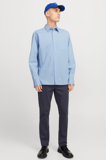 Cody Relaxed Fit Poplin LS Hemd Chambray Blue