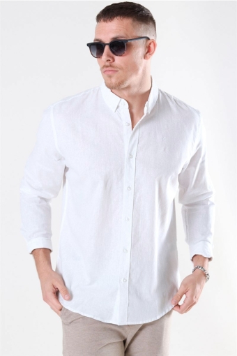 Cotton Linen Hemd White