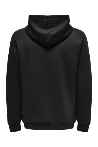 Luca Regular Fit Hoodie  Black