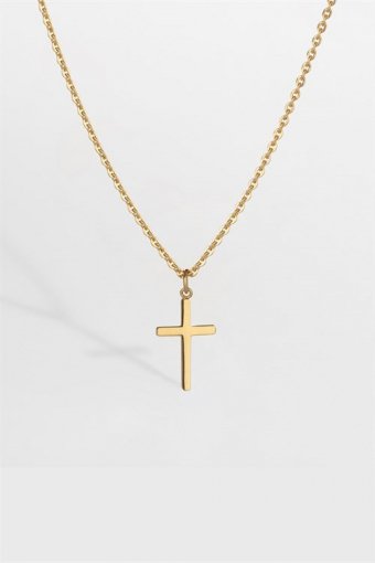 Cross Halskette Gold