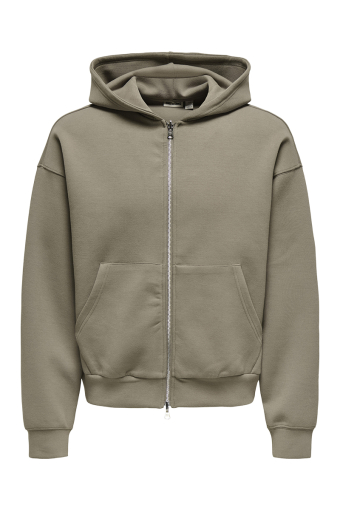 Goyle Box Fit Subca Zip Hoodie Walnut