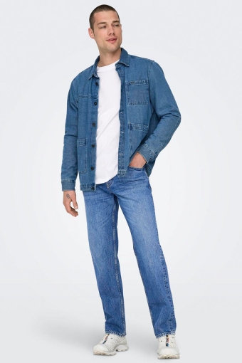 Edge Straight Fit 0017 Bright Blue Denim