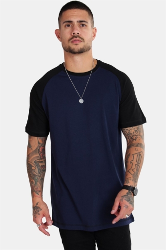 Raglan T-Hemd Blue Navy/Black