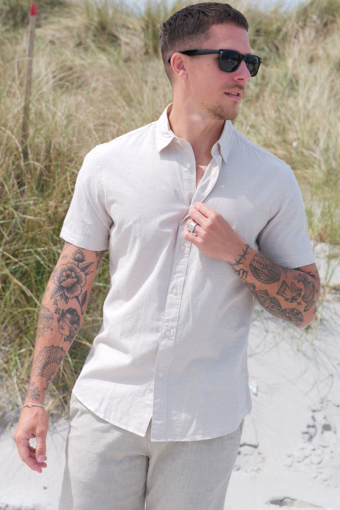 Regular New Linen Hemd SS Pure Cashmere
