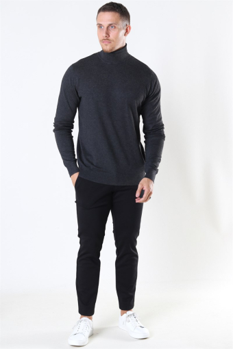 Potter Turtleneck Strik Charcoal Mix