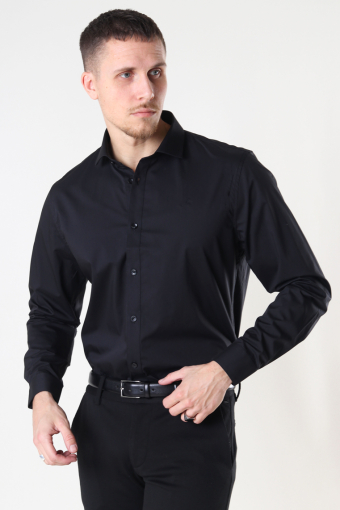 London Stretch Nano Hemd L/S Black
