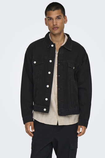 Just Denim Jacket Washed Black